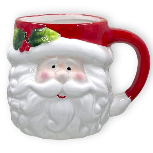 MIK funshopping Weihnachtstasse | Hochwertige Keramik-Tasse mit weihnachtlichem Design | Ideal für Heiß- & Kaltgetränke | Weihnachtsmann 350ml von MIK funshopping