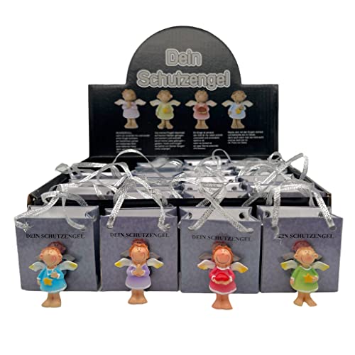 MIK funshopping kleine Schutzengel in Tüte Set - 24 Stück himmlische Glücksbringer, farblich Sortiert im Display. Liebenswerte, handbemalte Engelchen im Mini-Format. (bunt) von MIK funshopping