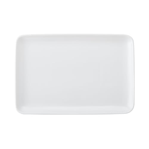 MIKASA Chalk Servierplatte aus Porzellan, rechteckig, 26,5 x 18 x 2 cm, verpackt von MIKASA