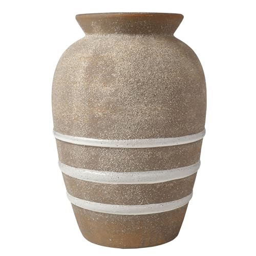 Mikasa Keramikvase mit strukturierten Streifen, 17 x 17 x 25 cm von MIKASA