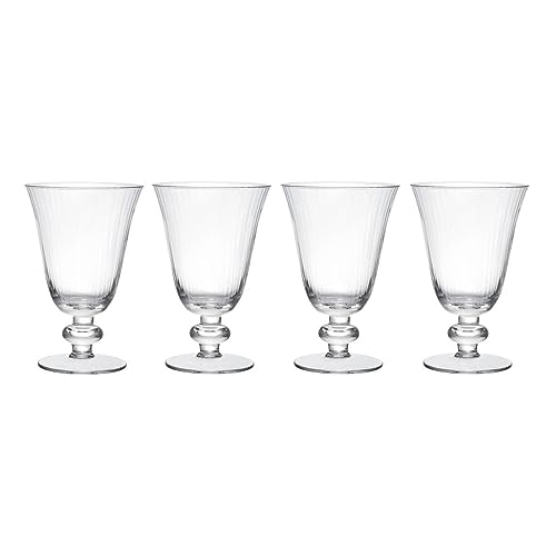 Mikasa Salerno Kristall Weingläser, 260ml, 4er Set bleifrei, klare feine Gläser mit kurzem Stiel und breitem Rand - spülmaschinenfest von MIKASA