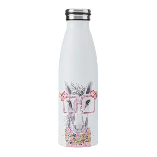 MIKASA Tipperleyhill Doppelwandige Edelstahlflasche, 500ml vakuum-isolierte Getränkeflasche hält Getränke kalt und heiß, BPA-freie Edelstahlflasche mit Pferdedruck MIKASA Tipperleyhill Doppelwandige Edelstahlflasche, 500ml vakuum-isolierte Getränkeflasche hält Getränke kalt und heiß, BPA-freie Edelstahlflasche mit Pferdedruck von MIKASA