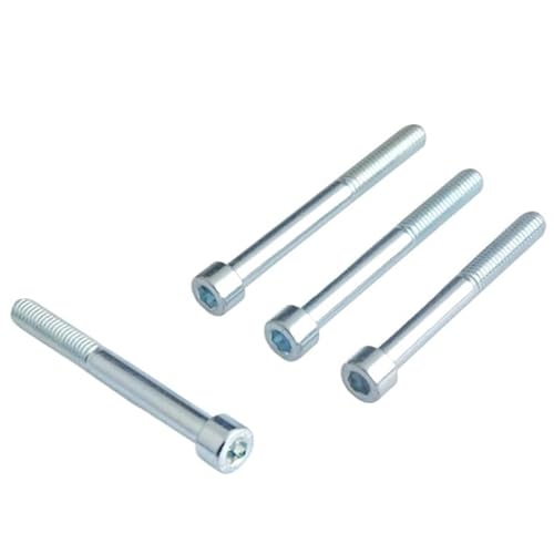 10/20/50/100 Stück M5 M6 M8 M10 verzinkte Innensechskantschraube aus Kohlenstoffstahl, Länge = 16 mm–100 mm(55mm,M6(50pcs) Half) von MIKFESPO