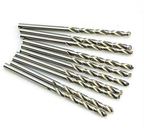 100 Stück HSS-Spiralbohrer mit geradem Schaft, 0,5–3,2 mm, Walnuss, Vajra-Bodhi-Perlen-Perlen-Stanzer, winziges kleines Bit(1.8mm) von MIKFESPO