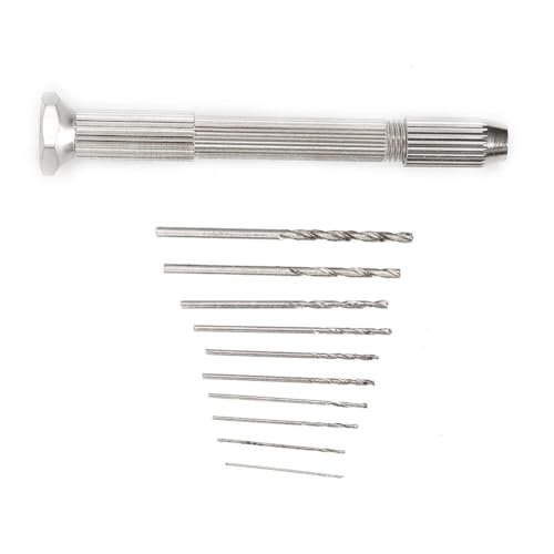 11 stücke Mini Holz Hand Bohrfutter Mit Schnellspannbohrfutter 0,8mm-3,0mm HSS Bohrer Bits for DIY Werkzeug PCB Handwerk Schmuck Uhr Machen Werkzeuge von MIKFESPO