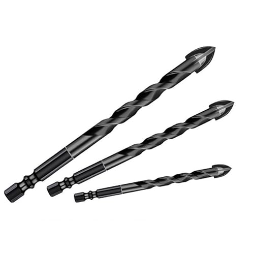 4/5/6/7PCS Zentrum Bohrer Set for Glas, Keramik Fliesen Wand Beton Bohren 3-12mm Hartmetall Bohrer Werkzeuge Set(Set 4) von MIKFESPO