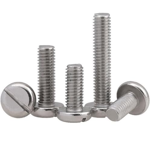5/10/20/50 Stück M1,6 M2 M2,5 M3 M4 M5 M6 304 Edelstahl Schlitzrundkopfschraube Flachkopfschraube Bolzenschraubenlänge = 3 mm-80 mm(45mm,M4(20pcs)) von MIKFESPO