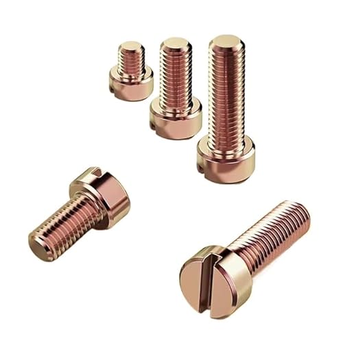 5–100 Stück M3 M4 M5 M6 M8 M10 farbige verzinkte Schlitz-Zylinderkopfschrauben, Flachkopf-Schlitzschrauben, Rundkopfschrauben(16mm,M10 (5PCS)) von MIKFESPO