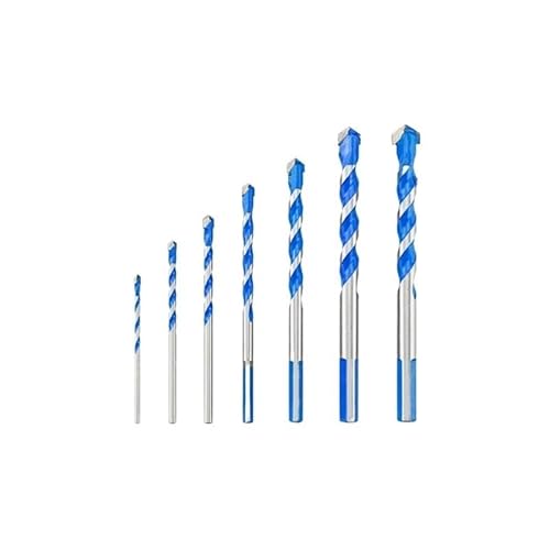 7/8 TEILE/SATZ Bohrer for Bohren Glas Fliesen Wände Beton Metall Etc.3-12mm Metall Bohren Bohrer set Bohren Werkzeuge(Red 7PCS) von MIKFESPO