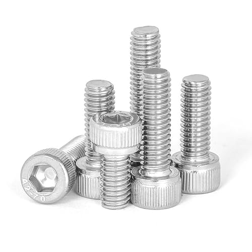 DIN912 M1,4,6 M2,5 M3 M4 M5 M6 M8 M10 304 Edelstahl Sechskant Innensechskantschraube Zylinderkopfschraube(35mm,M5 (20pcs)) von MIKFESPO