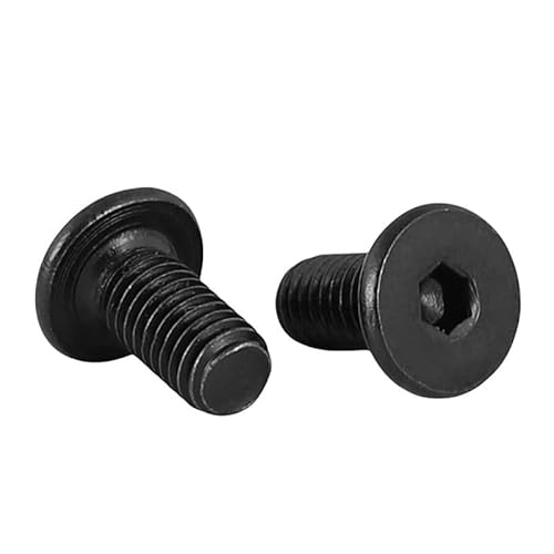 Dünne Flachkopfschraube M2 M3 M4 M5 M6 M8 M10 M12 Schwarz 304 Edelstahl Flachkopf-Innensechskantschraube Wafer-Schraube(6mm,M5 (40 Pieces)) von MIKFESPO