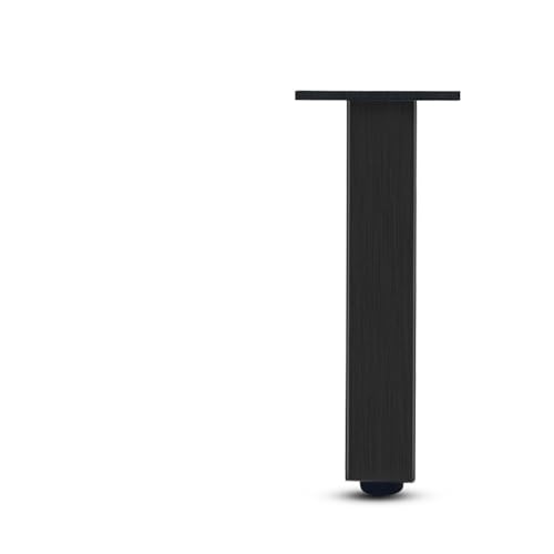 Badezimmerschrank-Stützbeine aus Aluminiumlegierung, Metall, verstellbar, Waschbeckenboden, wasserdichte Schrankbeine, TV-Schrankbeine, Sofabeine (Color : Brushed Black 27cm) von MIKFOL