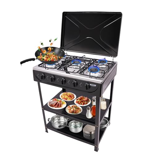 5 Brenner Gasgrill, Tragbarer Erdgasherd mit 5-Brennern - Effizient und vielseitig - für Camping, Angeln und mehr - Freistehend - 2,5KW Verbrennungsleistung 5 Brenner Gasgrill, Tragbarer Erdgasherd mit 5-Brennern - Effizient und vielseitig - für Camping, Angeln und mehr - Freistehend - 2,5KW Verbrennungsleistung von MIKIYUEER