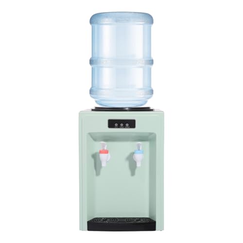 Wasserspender, 500 W, elektrischer Wasserspender, Kalt- und Warmwasserspender, für den Haushalt (grün) von MIKIYUEER