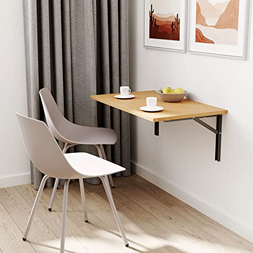 MIKON 90x60 | Wandklapptisch Klapptisch Wandtisch Küchentisch Schreibtisch Kindertisch | Eiche HELL von MIKON