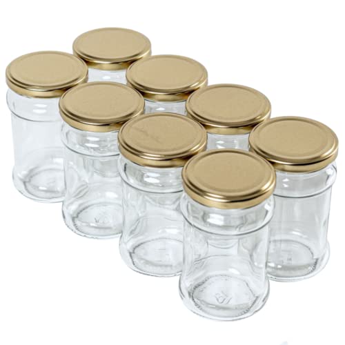 315ml Einweckgläser mit Deckel Einmachgläser Vorratsgläser Einmachglas Gold (10) von MIKONI