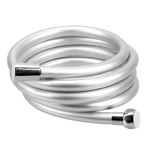Brauseschlauch Duschschlauch Silber Glatt Neu 1,2m 1,5m 2m Flex-Schlauch (1,2m) von MIKONI