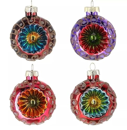 MIKONI 4er- Set Weihnachtskugeln Christbaumkugel aus Glas Christbaumschmuck Figuren Mundgeblasen Weihnachtsbaumkugeln Retro MIKONI 4er- Set Weihnachtskugeln Christbaumkugel aus Glas Christbaumschmuck Figuren Mundgeblasen Weihnachtsbaumkugeln Retro von MIKONI