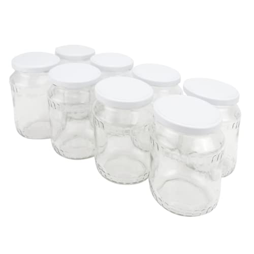 MIKONI 720 ml Einweckgläser mit Deckel Einmachgläser Vorratsgläser Einmachglas Weiß (24) von MIKONI