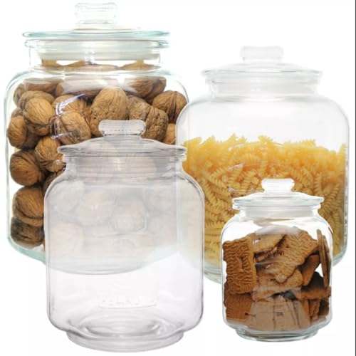 MIKONI Bonboniere Bonbonglas Vorratsglas Vorratsgläser Gebäckdose Keksdose Vorratsdosen Glasbehälter Apothekerglas Glasdose 3,4L S9 von MIKONI