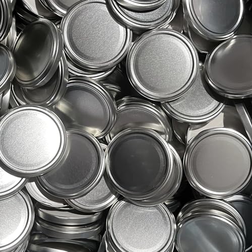 MIKONI Gläser Deckel Ø82/6mm SILBER Deckel Schraubdeckel Eingemachte Gläserdeckel Kappe (100) von MIKONI