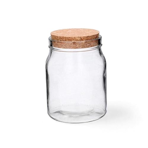 Vorratsglas Einmachgläser Vorratsdosen Glasbehälter mit Korken Deckel Apothekerglas Glasdose 3 Größen (500ml) von MIKONI