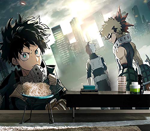 MIKUAJ Tapeten Anime My Hero Academia 3D Farbe fototapeten vlies wanddekoration wohnzimmer schlafzimmer -208x146cm(WxH) von MIKUAJ