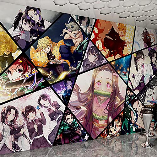 Tapeten Anime Demon Slayer Manga Schlafsaal Nachtwandfarbe fototapeten vlies wanddekoration wohnzimmer schlafzimmer -208x146cm(WxH) von MIKUAJ