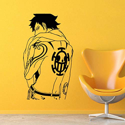 Wandtattoo wandaufkleber, wandsticker aufkleber，Cartoon Anime Manga One Piece Schwarz Wohnzimmer Schlafzimmer Dekoration DIY-50*80cm von MIKUAJ