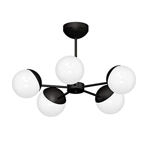 Deckenleuchte Innen Deckenlampe Kronleuchter E14 Lampenfassung Leuchtmittel Deckenbeleuchtung - SFERA BLACK 5 von MILAGRO