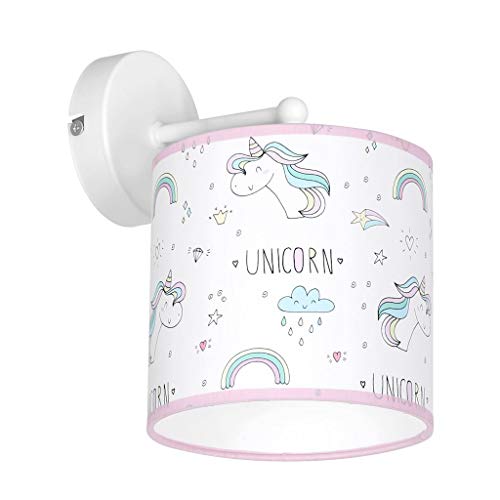 MILAGRO Wandlampe Wandleuchte Einhorn Kinderzimmer Wandlichter für Kinder Nachtlicht Kinderlicht Wandbeleuchtung Kinderlampe E27 IP20 230V MLP4940 von MILAGRO