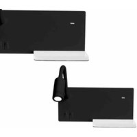 Nachtlampe mit Regal SHELF BLACK LED 4W+5W+2W von MILAGRO