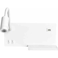 REGAL WEISS LED 4W+5W+2W linkes Nachtlicht mit Regal von MILAGRO