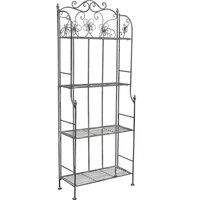 4 -Storey Étagère -Regal in Margherita Stahl schließbar - DarkSlateGray - DarkSlateGray von MILANI HOME