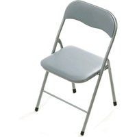 Milani Home - Klappstuhl aus Innen- oder Außenstahl mit Sitz und zurück in ppcp -gepolsterten Kleider - LightGrey - LightGrey von MILANI HOME