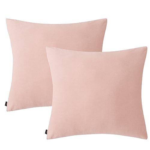 MILDLY Kissenbezug 80x80 Baumwolle Rosa, Kissenbezüge 2 Teilig mit Reißverschluss, Ähnliche Textur wie Stone Washed Leinen, ÖkoTex Zertifiziert, Weich und Bequem MILDLY Kissenbezug 80x80 Baumwolle Rosa, Kissenbezüge 2 Teilig mit Reißverschluss, Ähnliche Textur wie Stone Washed Leinen, ÖkoTex Zertifiziert, Weich und Bequem von MILDLY