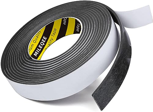 MILEQEE 5m Dichtungsband selbstklebend 30mm x 5m Schaumstoff Dichtungsband Schwarz-Kollision/Schalldichter/Wasserdichter/Staubdicht Grenzschutz, stoßstange, schutz von MILEQEE