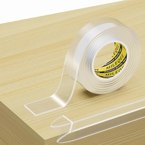 MILEQEE Kantenschutz Transparent,20mm×1m Extra Stark Transparent Selbstklebend Eckenschutz und Kantenschutz, Verbreiterung Nano Spurloses Klebebänder,für Kühlschranks, Sinks, Glastisch Möbel von MILEQEE