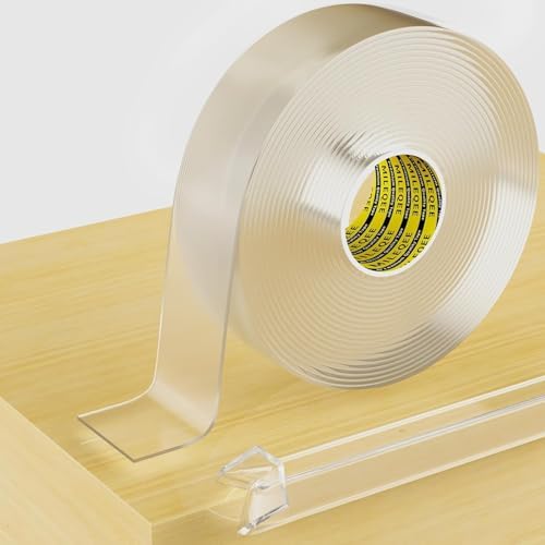 MILEQEE Kantenschutz Transparent,35mm×5m Extra Stark Transparent Selbstklebend Eckenschutz und Kantenschutz, Verbreiterung Nano Spurloses Klebebänder,für Kühlschranks, Sinks, Glastisch Möbel von MILEQEE