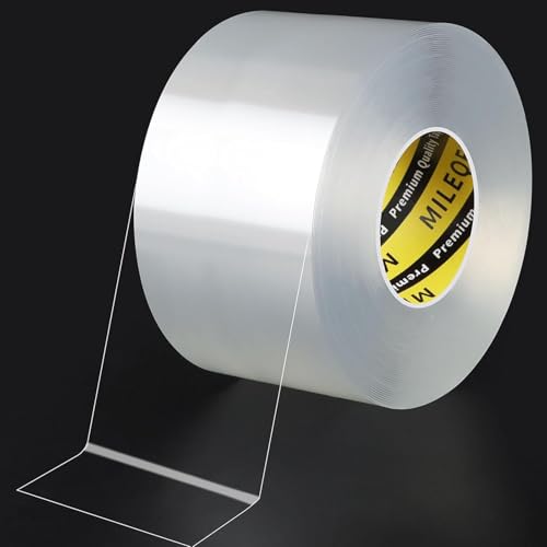 MILEQEE Window Seal Strip Tape for Winter Clear, 50mm x 10m, Weather Stripping Sealing Insulation Tape for Windows and Door, Window Frame Sealer Draft Blocker Doors Seals Strips, 0.8mm Thick von MILEQEE