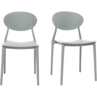 Miliboo - 2 Design-Stühle Grau Polypropylen anna - Grau von MILIBOO