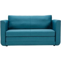 2-Sitzer-Schlafsofa in entemblauem Stoff leon - Entenblau von MILIBOO