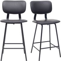 2er-Set Vintage-Barhocker Schwarz mit Beinen aus Metall 65 cm lab 2er-Set Vintage-Barhocker Schwarz mit Beinen aus Metall 65 cm lab von MILIBOO