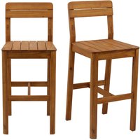 Barhocker aus Massivholz Außenbereich H80 cm (2er-Set) akis - Natur von MILIBOO