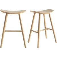 Barhocker helles Holz H65 cm (2er-Set) demory von MILIBOO