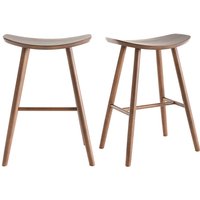 Barhocker walnussfarben H65 cm (2er-Set) demory von MILIBOO