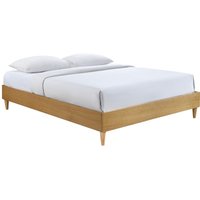Bett für Erwachsene 160 x 200 cm mit Bettkasten aus hellem Holzfurnier ayo von MILIBOO