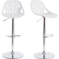 Miliboo - Design-Barhocker Barock Weiß 2er Set barocca. Miliboo - Design-Barhocker Barock Weiß 2er Set barocca. von MILIBOO