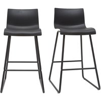 Design-Barhocker Schwarz 65cm (2er-Set) ona von MILIBOO
