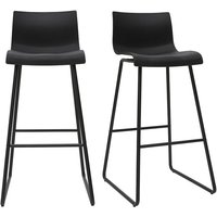 Design-Barhocker Schwarz 76 cm (2er-Set) ONA von MILIBOO